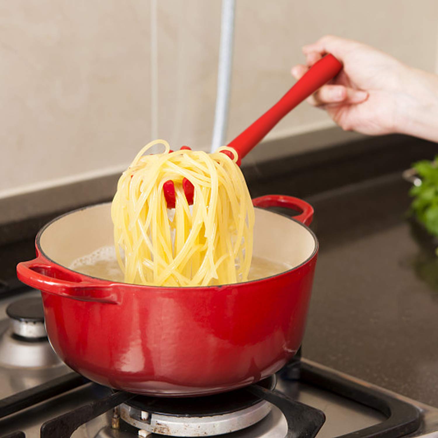 Silicone pasta fork for cooking Silicone pasta fork for cooking